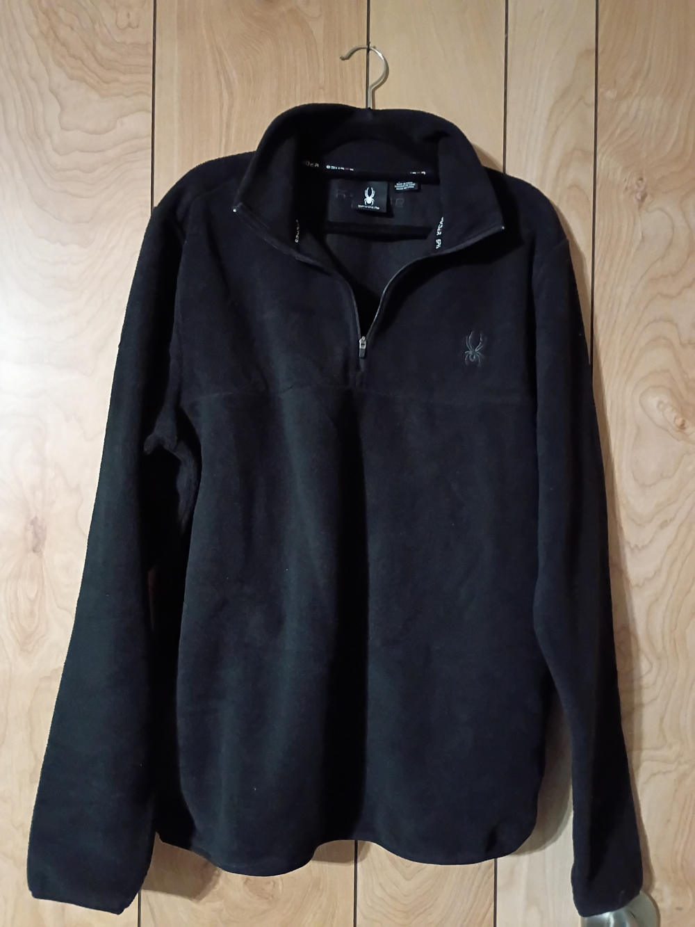 Spyder Men’s Black Quarter-Zip Fleece Pullover